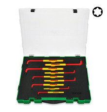 Набор ключей TORX диэлектрических VDE 9 ед. T10-T50 TOPTUL GZC0911