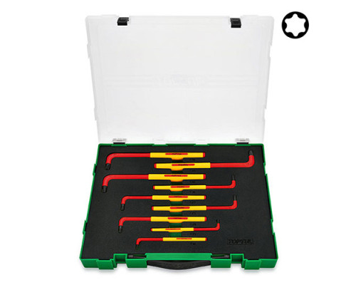 Набор ключей TORX диэлектрических VDE 9 ед. T10-T50 TOPTUL GZC0911
