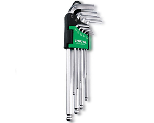 Набор шестигранников дюймовых с шаром TOPTUL 1/16"-3/8" 9ед. GBAL0901