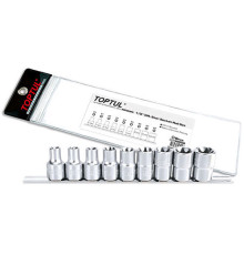 Набор головок TORX на планке TOPTUL 1/2" E10-E24 9ед. GAAG0901