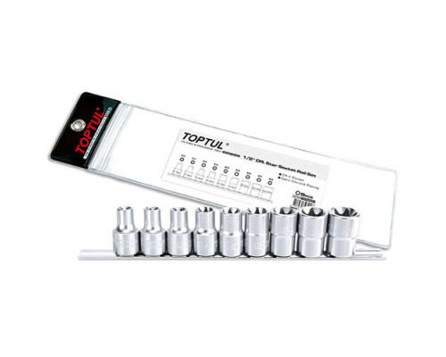 Набор головок TORX на планке TOPTUL 1/2" E10-E24 9ед. GAAG0901