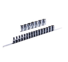 Набор головок торцевых на планке TOPTUL 1/2" 23ед. 8-32мм GAAQ1604U