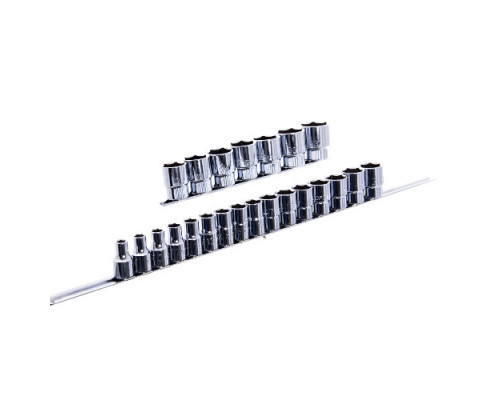 Набор головок торцевых на планке TOPTUL 1/2" 23ед. 8-32мм GAAQ1604U