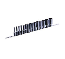 Набор головок длинных на планке TOPTUL 12-гр. 1/2" 15ед. 8-32мм GAAQ1607U