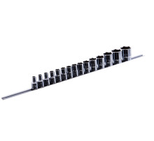 Набор 12-гранных головок на планке TOPTUL 12-гр. 1/2" 15ед. 8-32мм GAAQ1603U-12