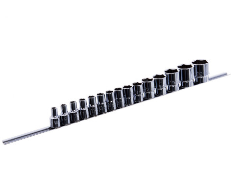 Набор 12-гранных головок на планке TOPTUL 12-гр. 1/2" 15ед. 8-32мм GAAQ1603U-12