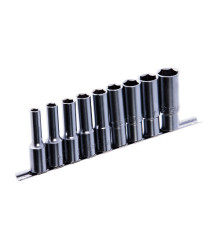 Длинные торцевые головки на планке TOPTUL 1/2" 9ед. 8-22мм GAAQ1605U