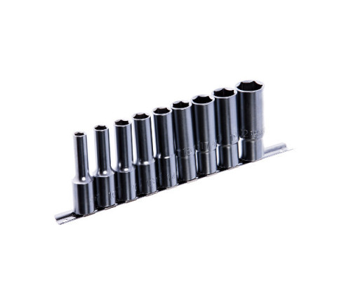 Длинные торцевые головки на планке TOPTUL 1/2" 9ед. 8-22мм GAAQ1605U