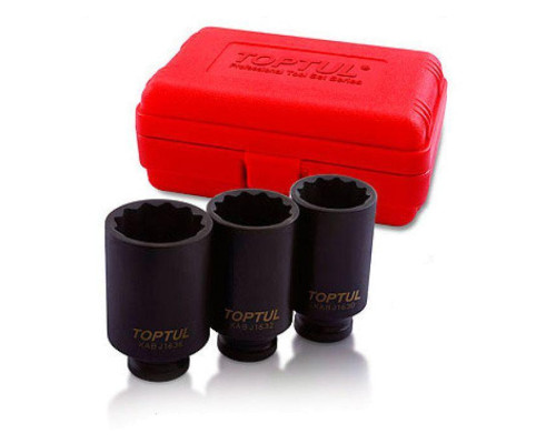 Набор ударных головок длинных для ступичных гаек TOPTUL 1/2" GDAI0303