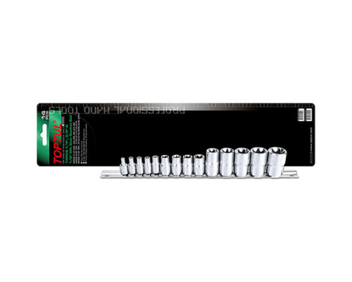 Набор головок TORX на планке TOPTUL 1/4"-1/2" E4-E24 14ед. GAAR1402