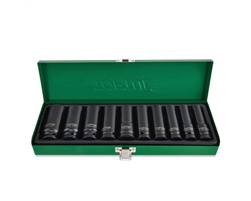 Набор головок дюймовых ударных длинных TOPTUL 1/2" 7/16-1" 10ед. GEAD1002