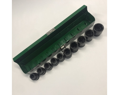 Набор ударных головок TOPTUL 1/2" 10-24мм 10ед. GDAD1001