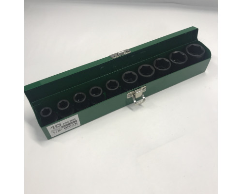 Набор ударных головок TOPTUL 1/2" 10-24мм 10ед. GDAD1001