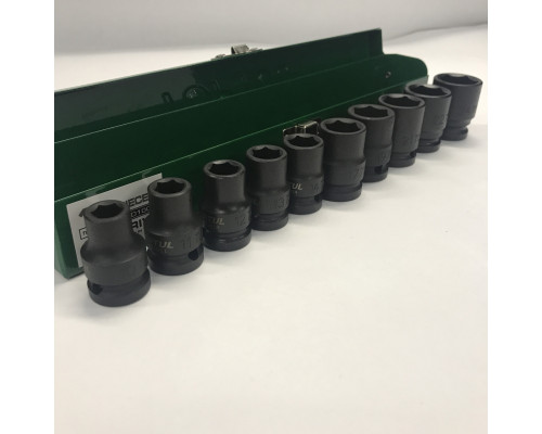 Набор ударных головок TOPTUL 1/2" 10-24мм 10ед. GDAD1001