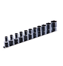 Набор 12-гранных головок на планке TOPTUL 12-гр. 1/2" 11ед. 8-22мм GAAQ1601U-12