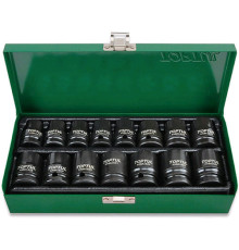 Набор ударных головок TOPTUL 1/2" 10-24мм 15ед. GDAD1501