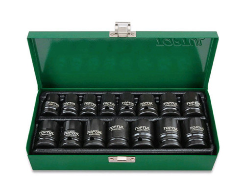 Набор ударных головок TOPTUL 1/2" 10-24мм 15ед. GDAD1501