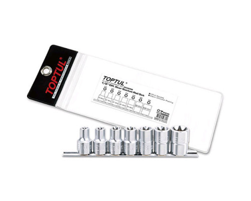Набор головок TORX на планке TOPTUL 1/2" E10-E24 7ед. GAAG0704