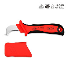 Нож кабельный изогнутый TOPTUL 1000V VDE SFAB5020V4