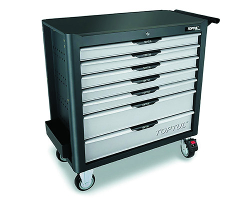 Тележка инструментальная профессиональная TOPTUL 7 секций JUMBO NEW PRO-LINE (серая) TCBK0703
