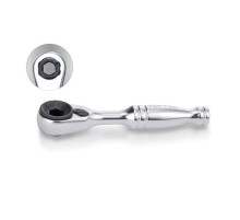 Мини трещотка-битодержатель 1/4" TOPTUL 60 зубцов, быстрый диск CHDV0801