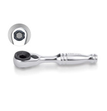 Мини трещотка-битодержатель 1/4" TOPTUL 60 зубцов, быстрый диск CHDV0801