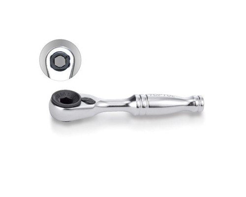 Мини трещотка-битодержатель 1/4" TOPTUL 60 зубцов, быстрый диск CHDV0801