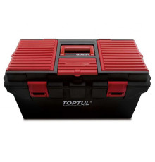 Ящик для инструментов пластиковый 4 секции 556x278x270 TOPTUL TBAE0401